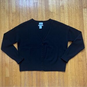 Nicole Miller Black V-Neck Cardigan